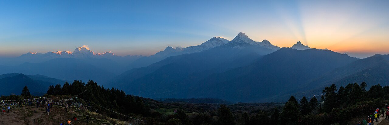 Himalayas photographed in the present day